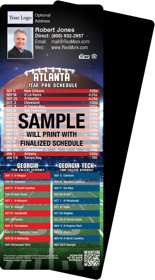 Football Schedules | ReaMark Real Estate Magnets